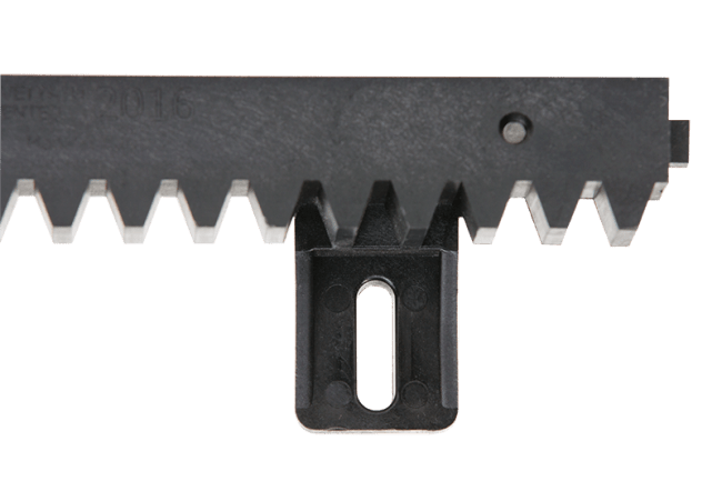 Kunststof tandlat zwart GA557-Z met bevestiging naar beneden