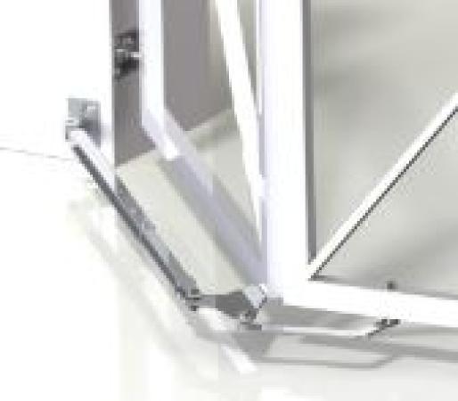 Set enkele vouwarm met toebehoren voor enkele vouwpoort max. 3m 