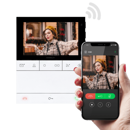 PEOPLE handsfree binnenpost met wifi - kleur zwart/wit