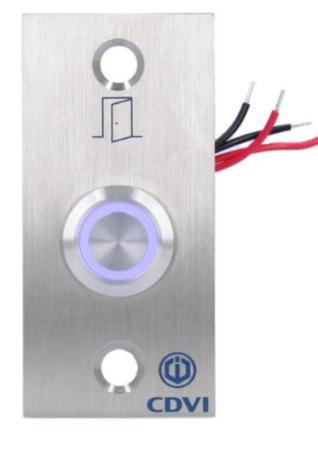 Drukknop NO/NG verlicht (voorbekabeld) met voorplaat in RVS (inox)