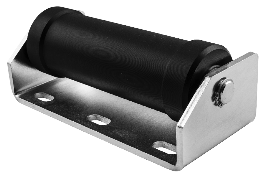 Rouleaux pour portail coulissant et plaques de guidage