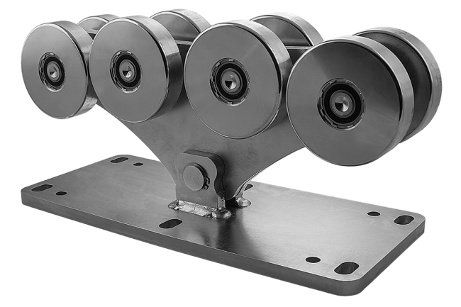 Achtvoudige wielenblok voor vrijdragende schuifpoort met stage LB/LZ - 4 bevestigingen