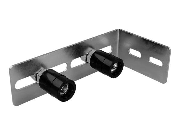 Plaque de guidage à double rouleau, L 200 x H 100 mm, rouleaux compris