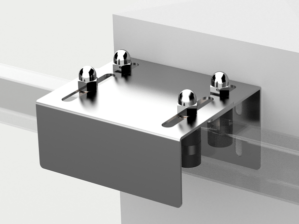 Instelbare en verstelbare geleidingsplaat viervoudige roller, totaal br. min. 112 max. 200mm - incl. rollen