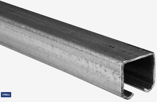 Rail profilé en « C » pour portes coulissantes et volets - longueur 6 m