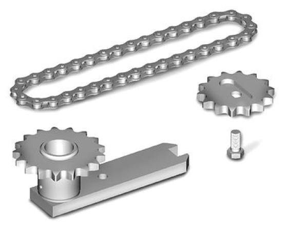 Arm voor opening tot 360° (B)R21 met versterkte ketting