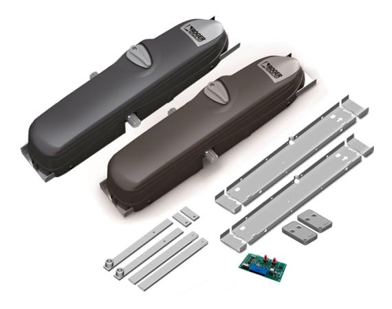 KIT avec deux moteurs de portail basculant intérieur R41