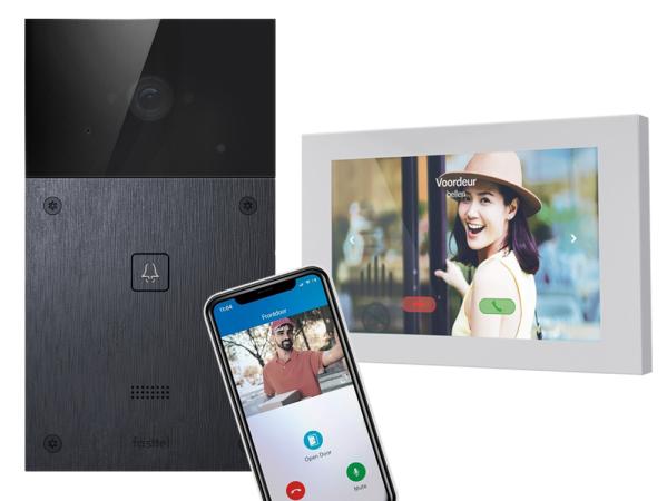 Videofonie KIT met buitenpost zwart en binnenpost wifi